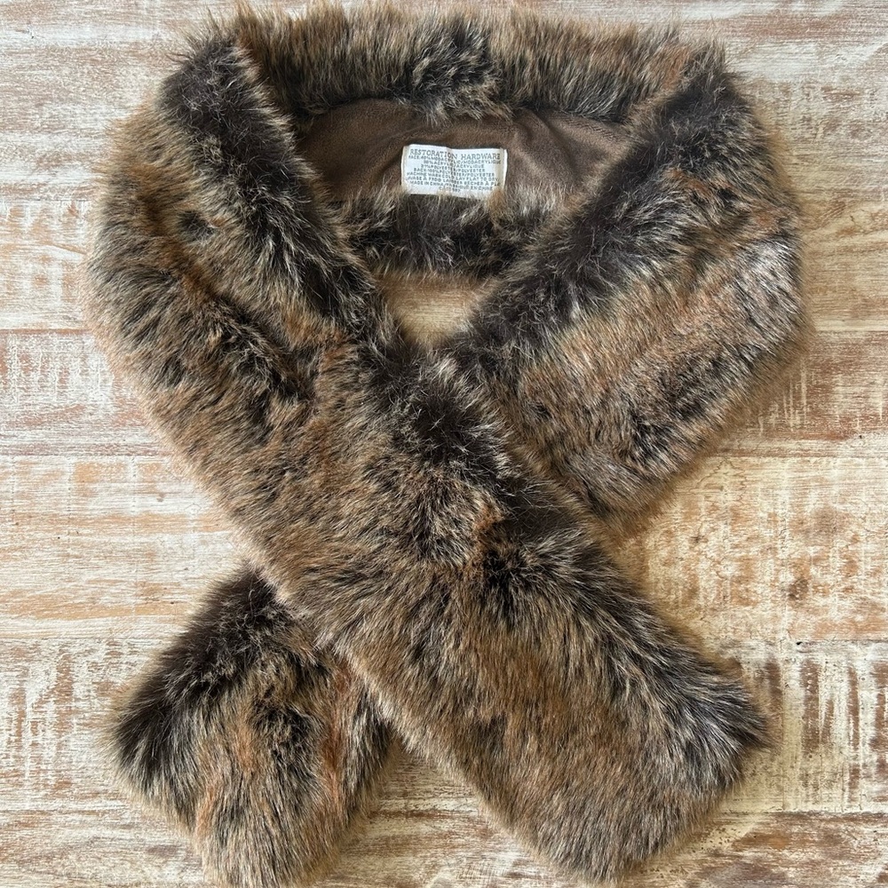 Restoration Hardware Faux Fur Scarf